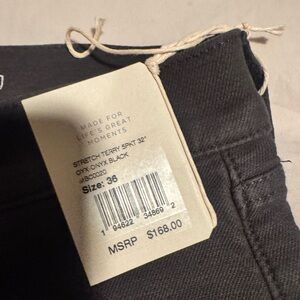 Onyx Black Stretch Terry Pants